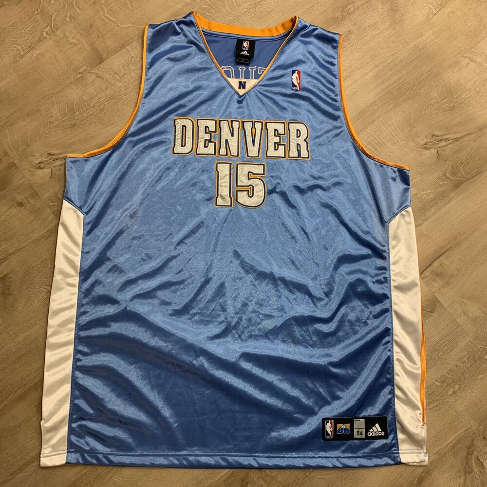 Vintage Adidas NBA Denver Nuggets Carmelo Anthony Jersey Men's 54 2XL Basketball